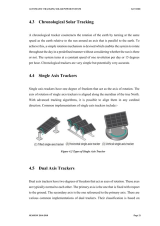 report on automatic tracking solar power system | PDF