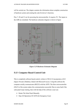report on automatic tracking solar power system | PDF