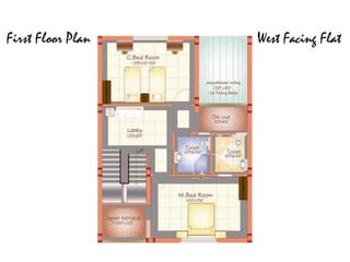 First Floor Plan   West Facing Flat
 
