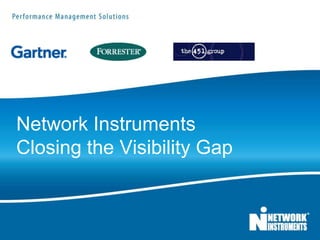 Network Instruments
Closing the Visibility Gap
 