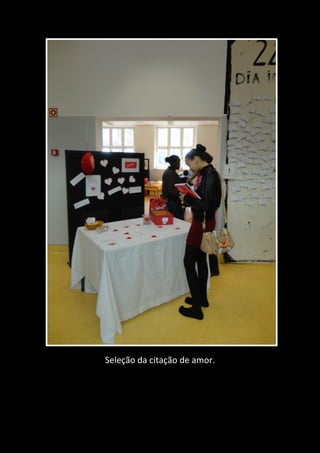 Seleção da citação de amor.
 