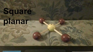 AX4F2 Square Planar sp3d2 XeF4
v
Square
planar
 