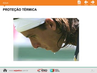 www.sejaetico.com.br 11
PróximoVoltarInício
PROTEÇÃO TÉRMICA
ÁGUA
 