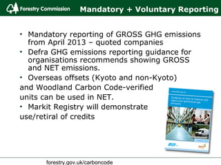 Mandatory + Voluntary Reporting


• Mandatory reporting of GROSS GHG emissions
  from April 2013 – quoted companies
• Defr...