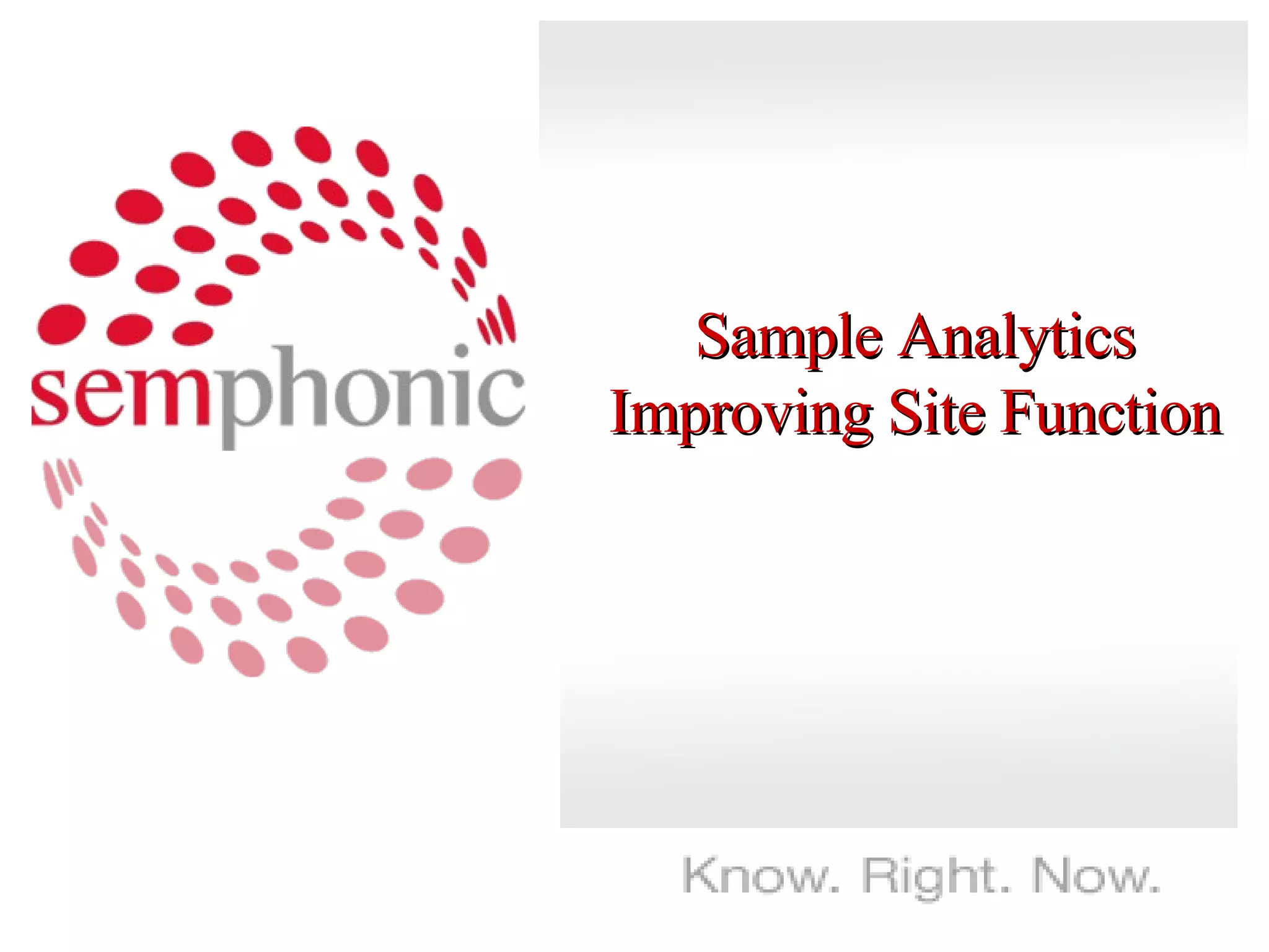 Sample Analytics Improving Site Function 