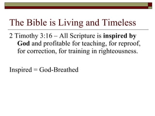 What Does The Bible Say About Itself | PPT