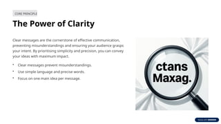 Clear Principles Mastering Effective Communication: Clarity, Engagement, and Trust | PPTX