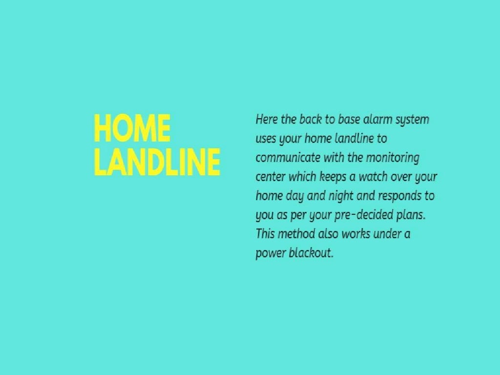 What is back to base alarm system