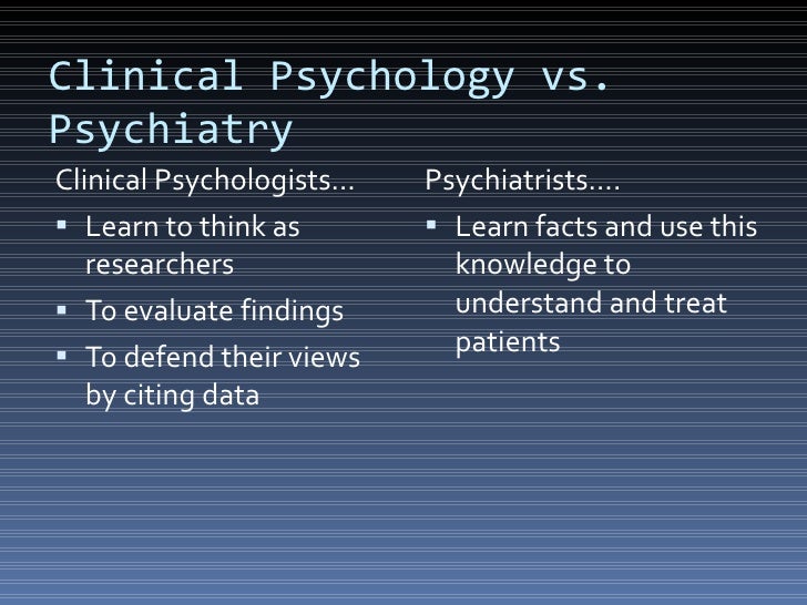 clinical psychologist s views about