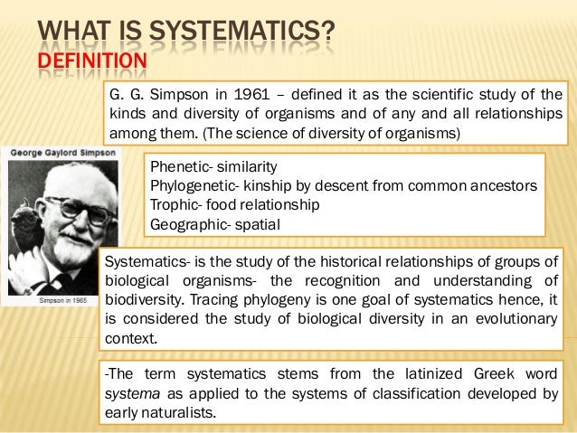what is systematics biology