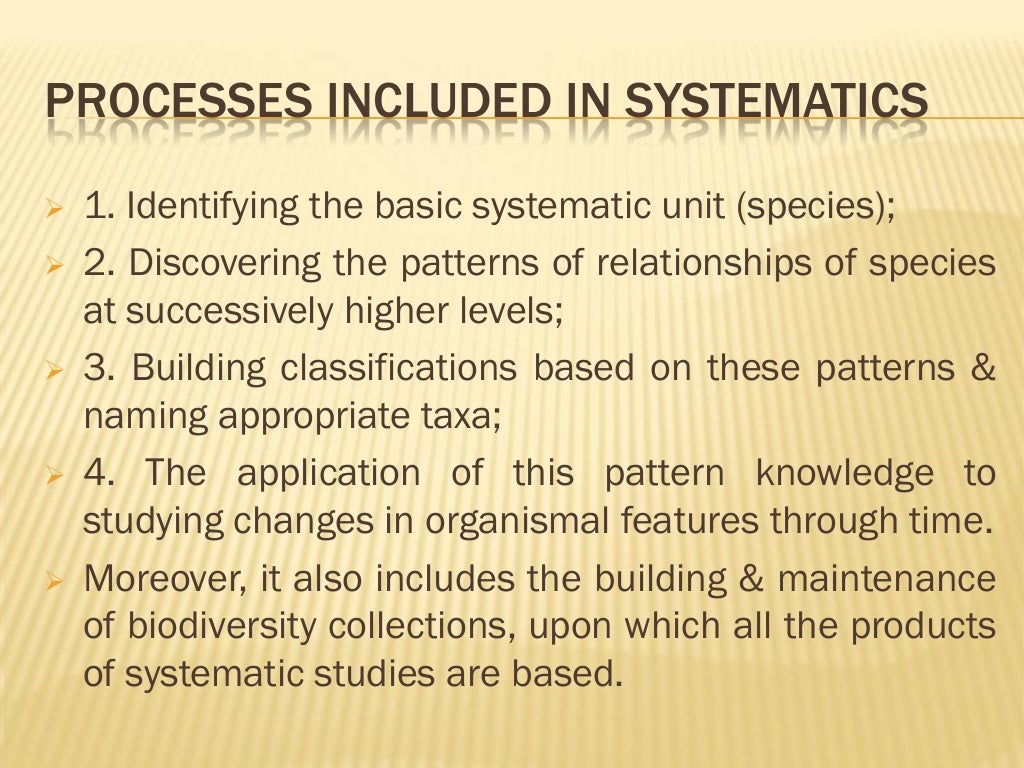 difference between systematics and new systematics