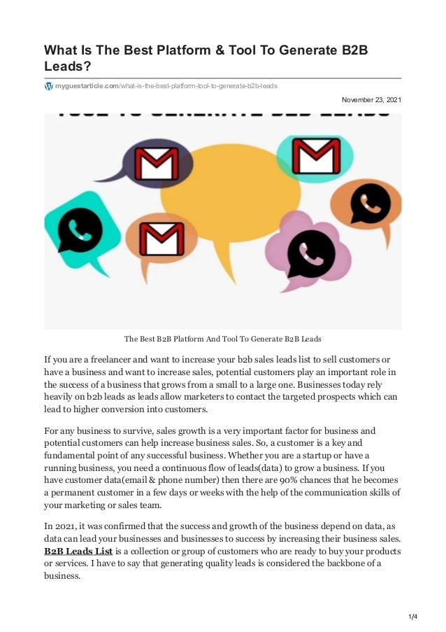 1 what is the best platform amp tool to generate b2b leads 2 1 what is the best platform amp tool to generate b2b leads 1 638