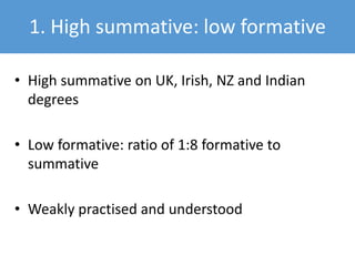 Because TESTA seems to improve
students’ perceptions of A&F…
60%
65%
70%
75%
80%
85%
90%
95%
Q5 Q6 Q7 Q8 Q9 OS
AVERAGENSSSCORES
COMPARISON OF 32 PROGS IN 13 UNIVERSITIES WITH SECTOR SCORES
NSS 2015 SCORES TESTA SCORES
 