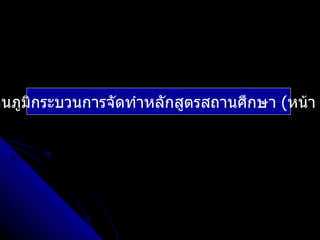ผนภูมิกระบวนการจัดทำาหลักสูตรสถานศึกษา (หน้า
 