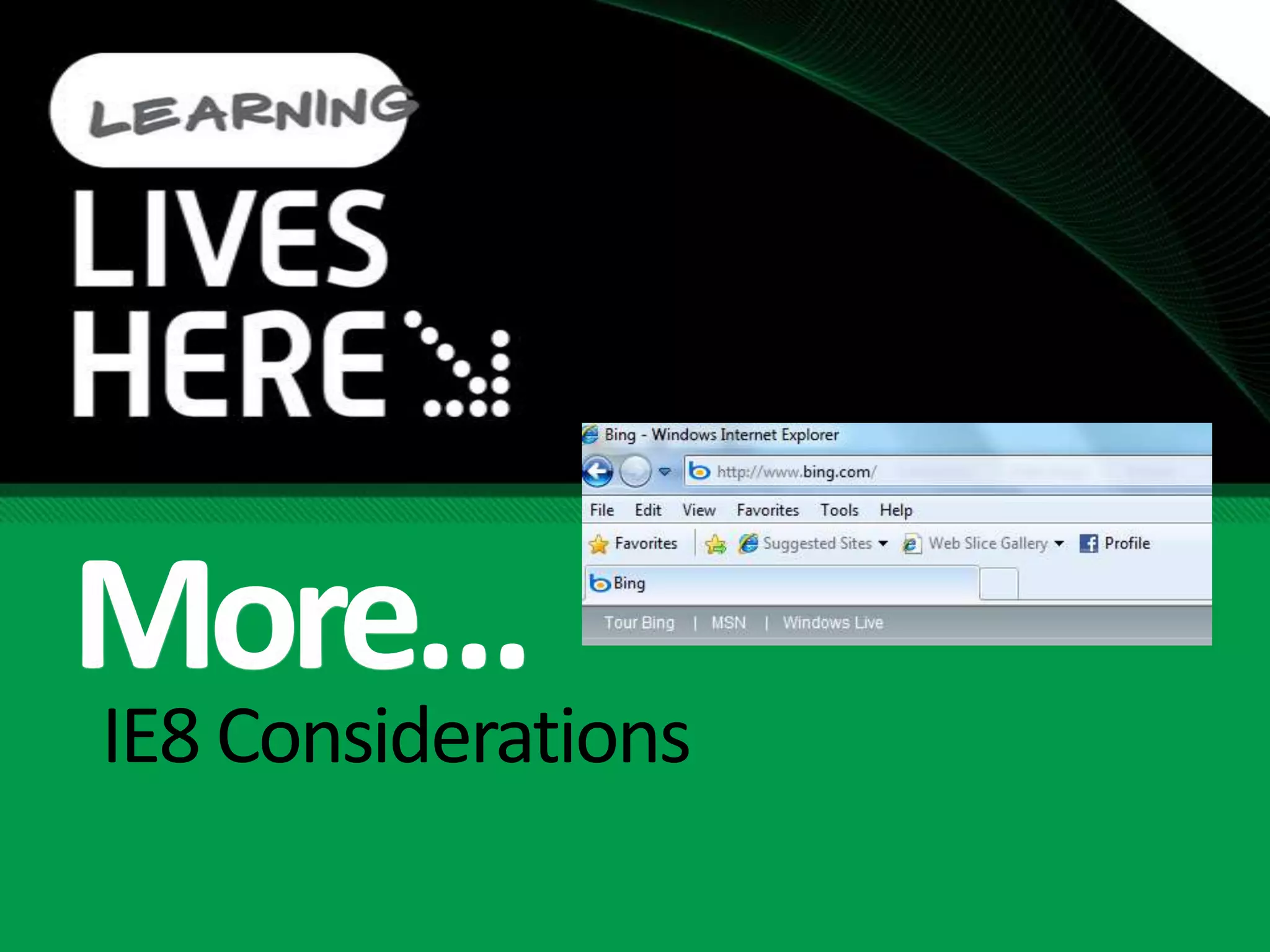 LibrariesNew entry points to user datai.e. FOLDERID_ MusicLibraryCollections of user foldersCommon storeEach folder is indexedStorage backedDefault save locationWork like folders