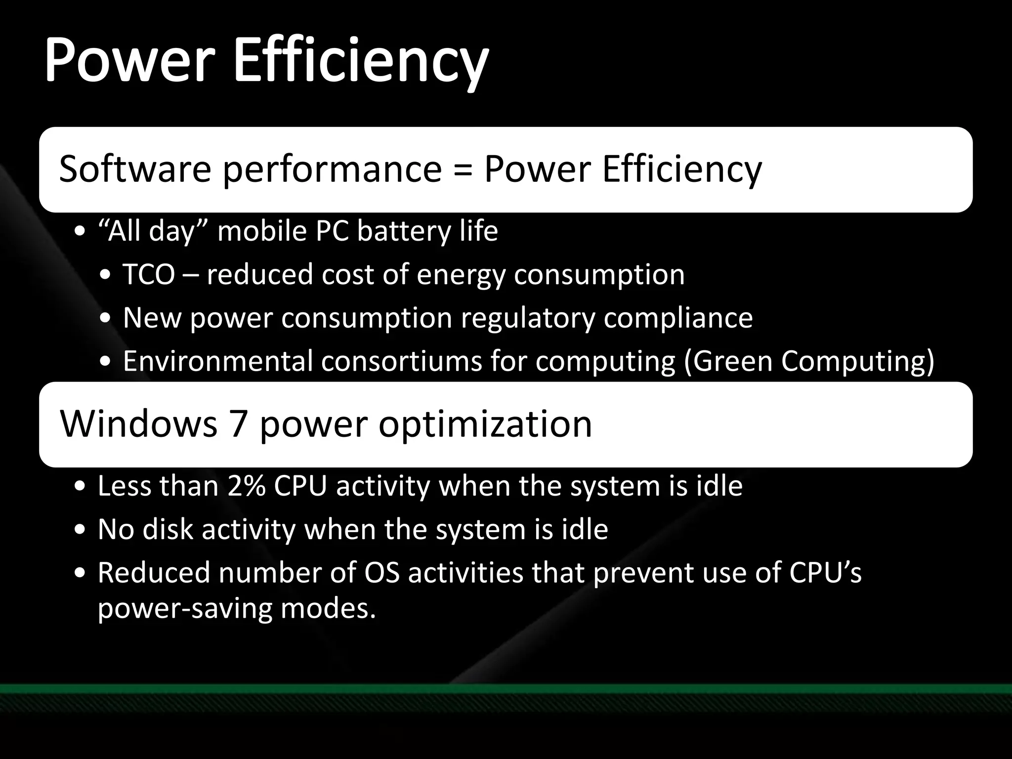 Power Efficiency