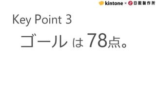 ×
Key Point 3
ゴール は 78点。
 