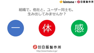 ×
http://www.hisaka.co.jp/
一 体 感
組織で。他社と。ユーザー同士も。
生み出してみませんか？
 