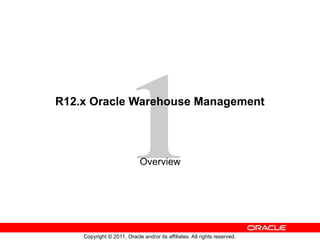 Oracle R12 Wms Capabilities Oracle_SCM_Warehouse Managment_1_WMS_Overview.ppt