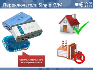 Переключатели Single KVM
Однопользовательские
KVM переключатели
 