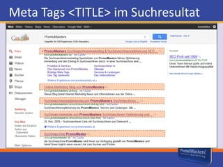 Suchmaschinenfreundliche URLs enthalten Keywords
