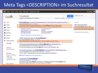 Jede Seite hat einen passenden Title