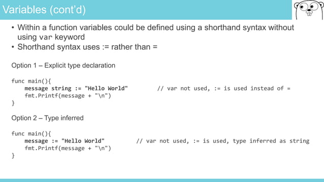 Golang - Overview of Go (golang) Language | PPTX