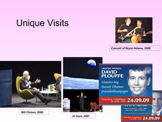 Bill Clinton, 2006 Al Gore, 2007 Concert of Bryan Adams, 2006 Unique Visits 