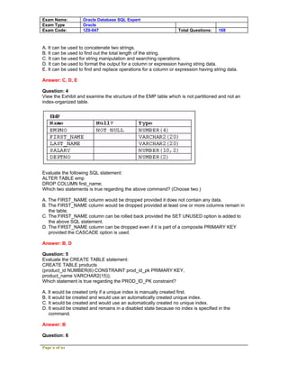 Oracle 047 1 z0 047 | PDF