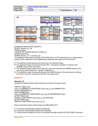 Oracle 047 1 z0 047 | PDF