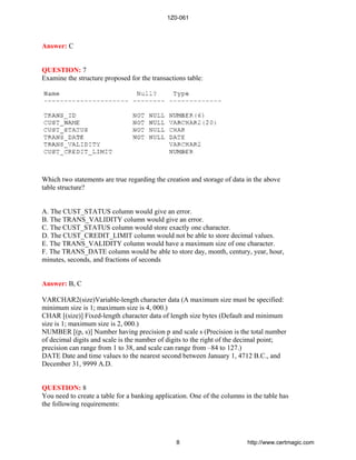 1Z0-061 Oracle Database 12c: SQL Fundamentals | PDF