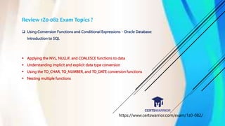 1Z0-082 Oracle Database Administration I By Certs Warrior.pptx