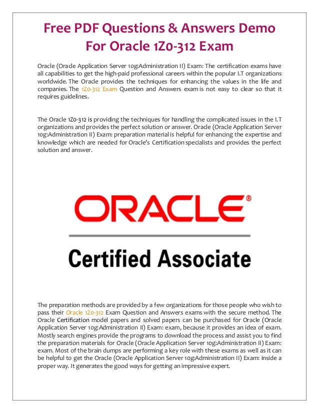oracle assignment questions