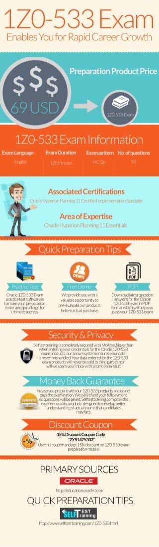 1z0-533 exam questions & practice tests [infographic]