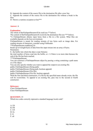 1z0 804 exam-java se 7 programmer ii | PDF