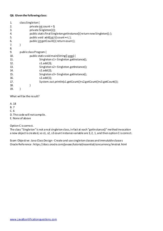 1z0-809 Online Tests