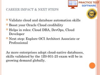Oracle Autonomous Database Cloud 2022 Specialist | PPTX