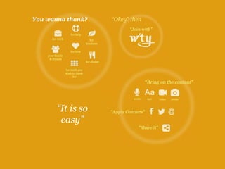 You wanna thank? “Okey” then
“It is so
easy”
 
