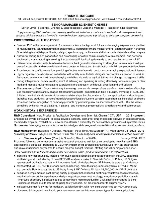 food industry resume examples