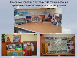 Создание условий в группах для формирования
гражданско-патриотической позиции у детей
 