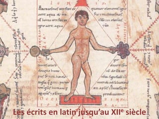 Les écrits en latin jusqu’au XIIe siècle

 