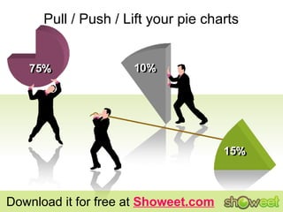 Pull / Push / Lift your pie charts Download it for free at  Showeet.com 