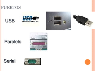 PUERTOS


 USB



 Paralelo



Serial
 