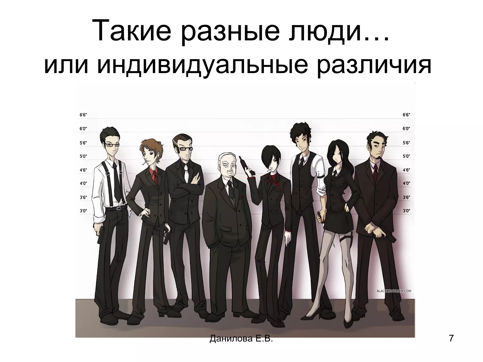 Такие разные люди… или индивидуальные различия  Данилова Е.В. 