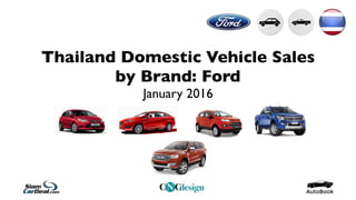 Thailand Domestic Vehicle Sales
by Brand: Ford
January 2016
 