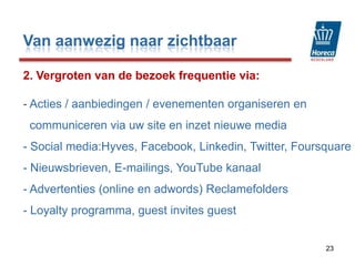  Meer boekingen via internet