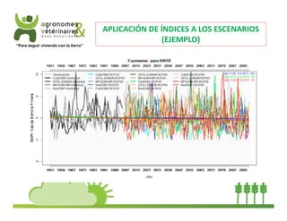 APLICACIÓN DE ÍNDICES A LOS ESCENARIOS 
(EJEMPLO) 
“Para seguir viviendo con la tierra” 
 