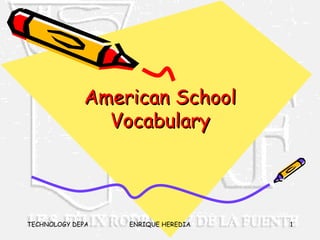 American School Vocabulary 