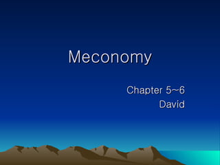 Meconomy Chapter 5~6 David 