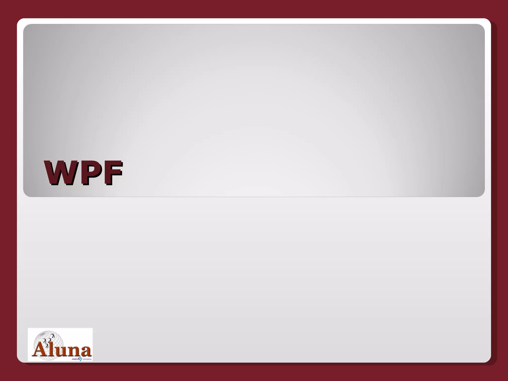 WPF 